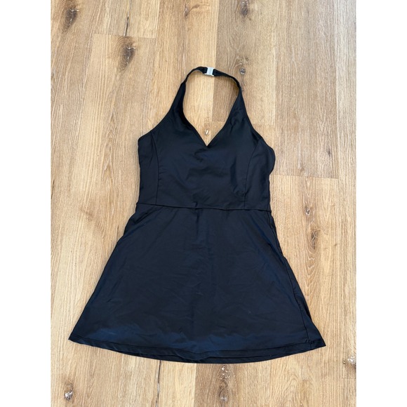 white birch Dresses & Skirts - White Birch Black Halter Athletic Dress with Built-in Shorts M D90476XL